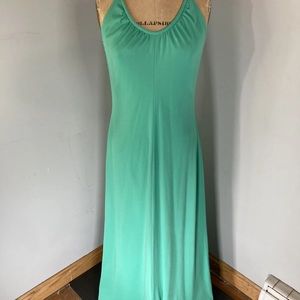 Vintage 1970s Disco Hippie Maxi Halter Dress